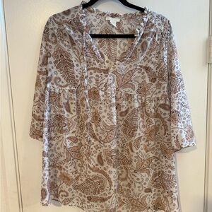 H&M Maternity Sheer Paisley Top – Size S